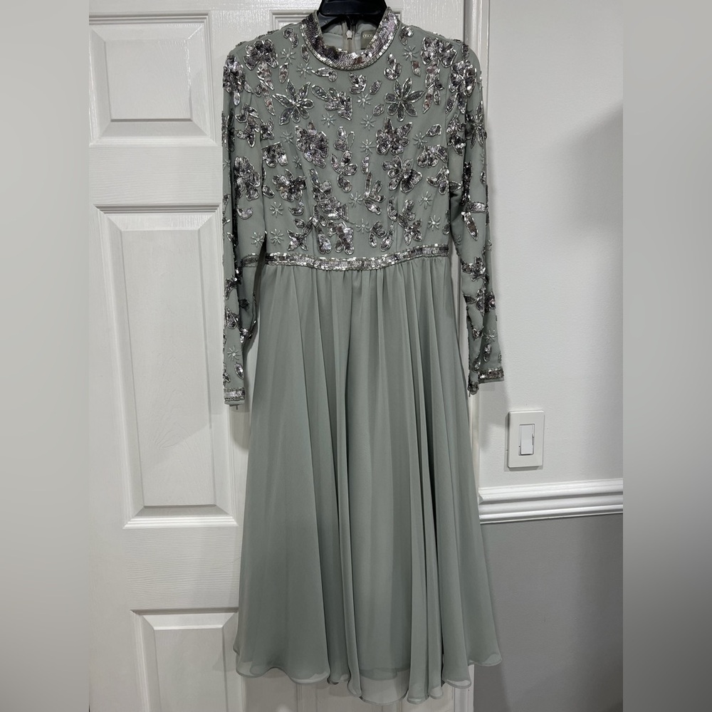 ASOS Sage Green Embellished Dress